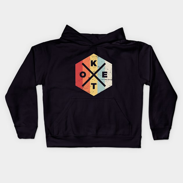 Retro Vintage KETO Icon Kids Hoodie by MeatMan